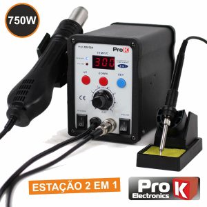 Estação de Soldar e Dessoldar SMD Ar Quente 750W PROK