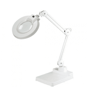 Candeeiro com base e lupa