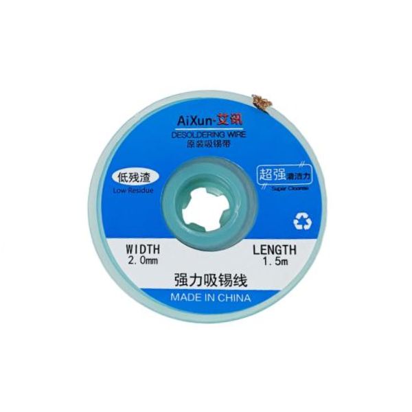 Malha de Dessoldagem em Cobre 2,0mm AiXun AX-DW2015