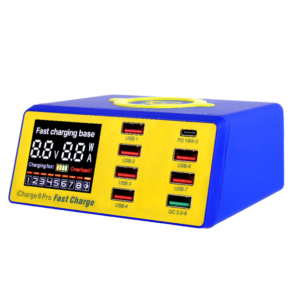 Mechanic USB interfaces Wireless Quick Charger With LCD